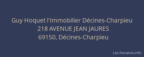 Guy Hoquet l'Immobilier Décines-Charpieu