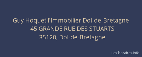 Guy Hoquet l'Immobilier Dol-de-Bretagne
