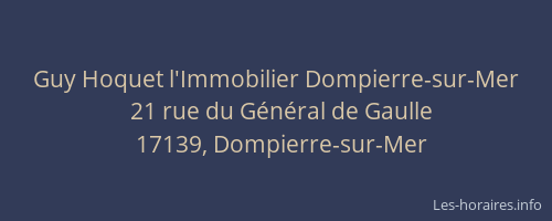 Guy Hoquet l'Immobilier Dompierre-sur-Mer