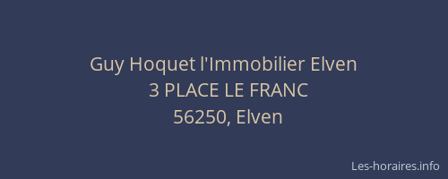 Guy Hoquet l'Immobilier Elven