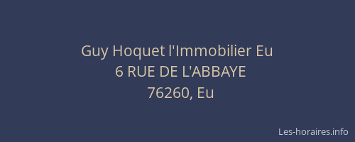 Guy Hoquet l'Immobilier Eu
