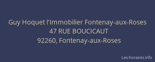 Guy Hoquet l'Immobilier Fontenay-aux-Roses