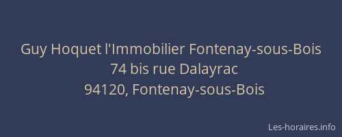 Guy Hoquet l'Immobilier Fontenay-sous-Bois