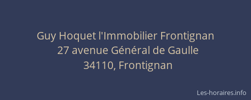 Guy Hoquet l'Immobilier Frontignan