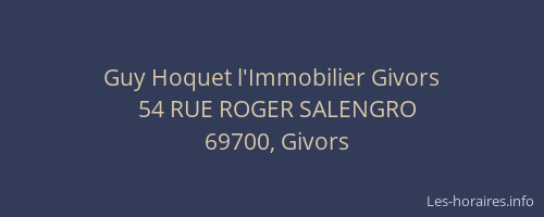 Guy Hoquet l'Immobilier Givors