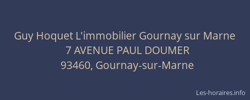 Guy Hoquet L'immobilier Gournay sur Marne