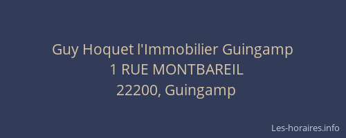 Guy Hoquet l'Immobilier Guingamp