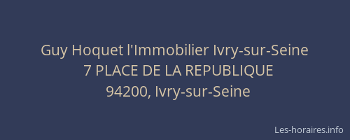 Guy Hoquet l'Immobilier Ivry-sur-Seine