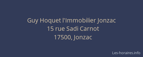 Guy Hoquet l'Immobilier Jonzac