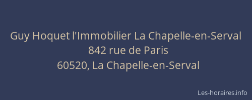 Guy Hoquet l'Immobilier La Chapelle-en-Serval