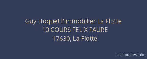 Guy Hoquet l'Immobilier La Flotte