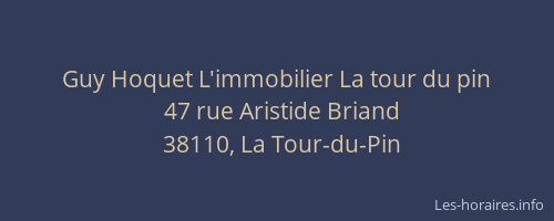 Guy Hoquet L'immobilier La tour du pin