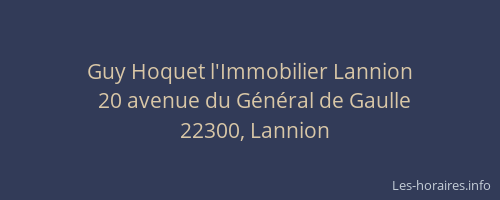 Guy Hoquet l'Immobilier Lannion