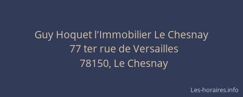 Guy Hoquet l'Immobilier Le Chesnay