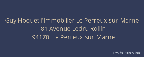 Guy Hoquet l'Immobilier Le Perreux-sur-Marne