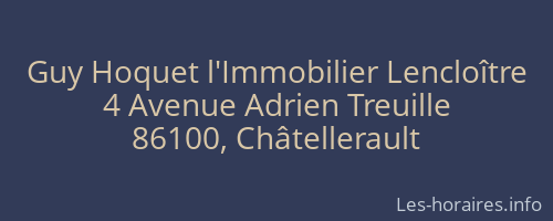 Guy Hoquet l'Immobilier Lencloître