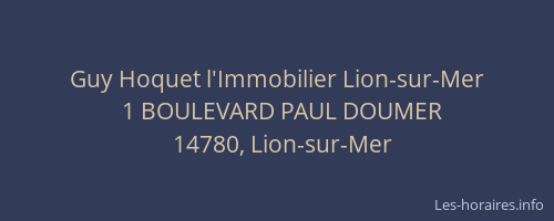 Guy Hoquet l'Immobilier Lion-sur-Mer