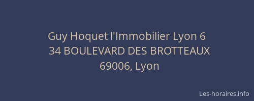 Guy Hoquet l'Immobilier Lyon 6
