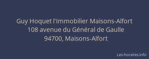 Guy Hoquet l'Immobilier Maisons-Alfort