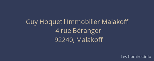 Guy Hoquet l'Immobilier Malakoff