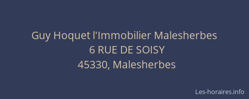 Guy Hoquet l'Immobilier Malesherbes
