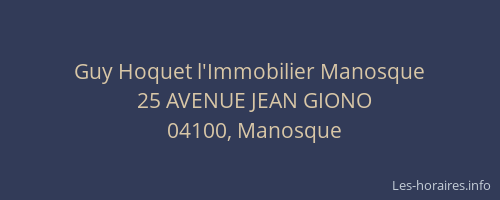 Guy Hoquet l'Immobilier Manosque