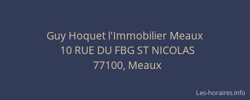 Guy Hoquet l'Immobilier Meaux