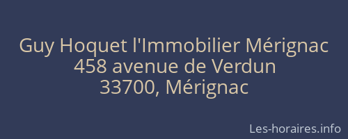 Guy Hoquet l'Immobilier Mérignac