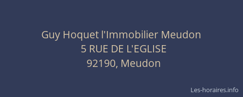 Guy Hoquet l'Immobilier Meudon