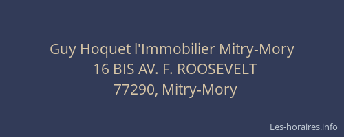 Guy Hoquet l'Immobilier Mitry-Mory