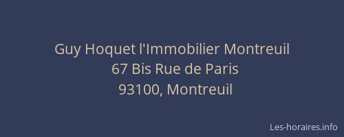 Guy Hoquet l'Immobilier Montreuil