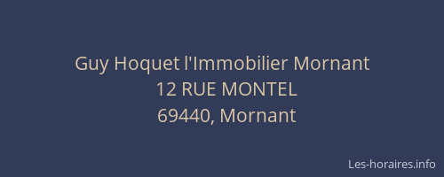 Guy Hoquet l'Immobilier Mornant