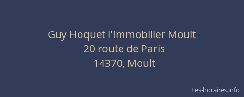 Guy Hoquet l'Immobilier Moult