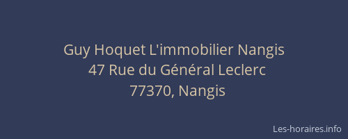 Guy Hoquet L'immobilier Nangis