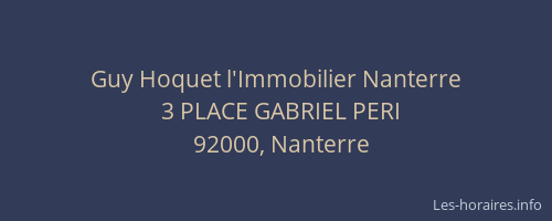Guy Hoquet l'Immobilier Nanterre