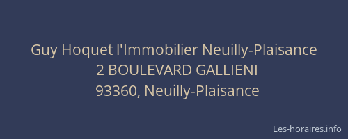 Guy Hoquet l'Immobilier Neuilly-Plaisance
