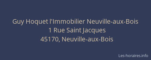 Guy Hoquet l'Immobilier Neuville-aux-Bois