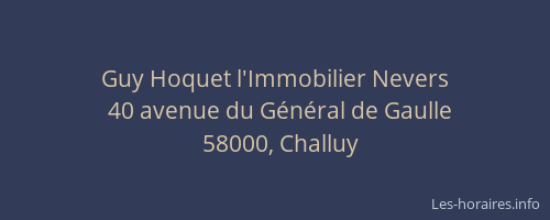 Guy Hoquet l'Immobilier Nevers