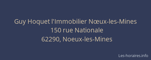 Guy Hoquet l'Immobilier Nœux-les-Mines