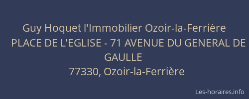 Guy Hoquet l'Immobilier Ozoir-la-Ferrière