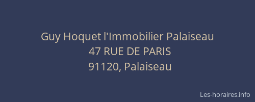 Guy Hoquet l'Immobilier Palaiseau