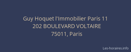 Guy Hoquet l'Immobilier Paris 11
