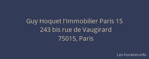 Guy Hoquet l'Immobilier Paris 15