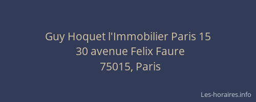 Guy Hoquet l'Immobilier Paris 15