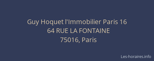 Guy Hoquet l'Immobilier Paris 16
