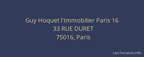 Guy Hoquet l'Immobilier Paris 16