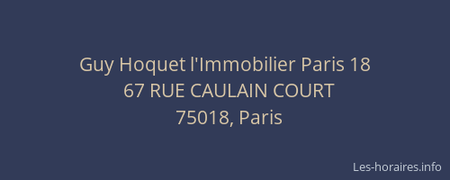 Guy Hoquet l'Immobilier Paris 18