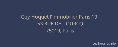 Guy Hoquet l'Immobilier Paris 19