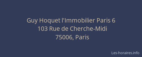 Guy Hoquet l'Immobilier Paris 6