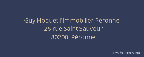 Guy Hoquet l'Immobilier Péronne
